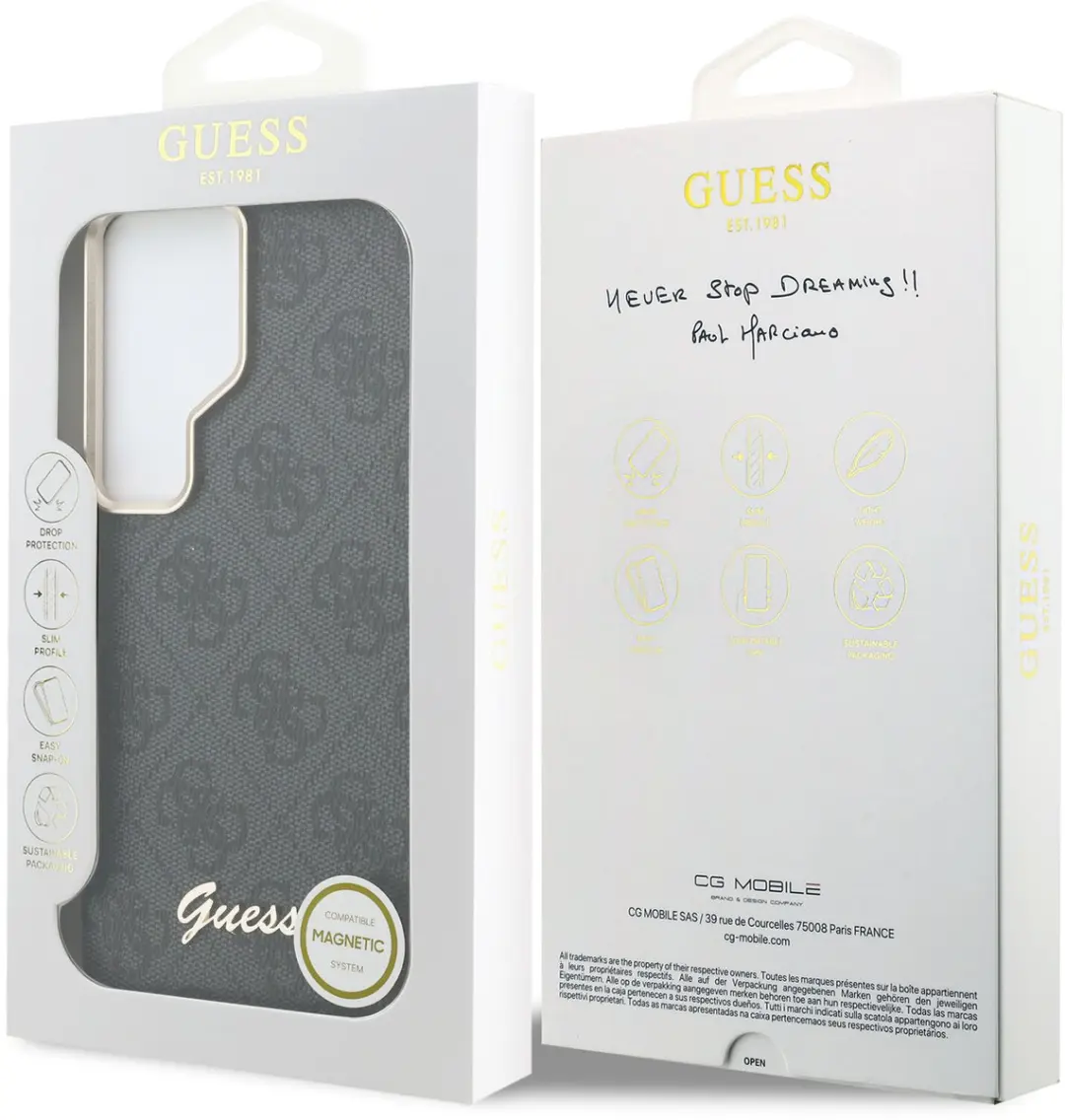 GUESS Hoesje Samsung Galaxy S26 Ultra 4G Script Logo - Zwart