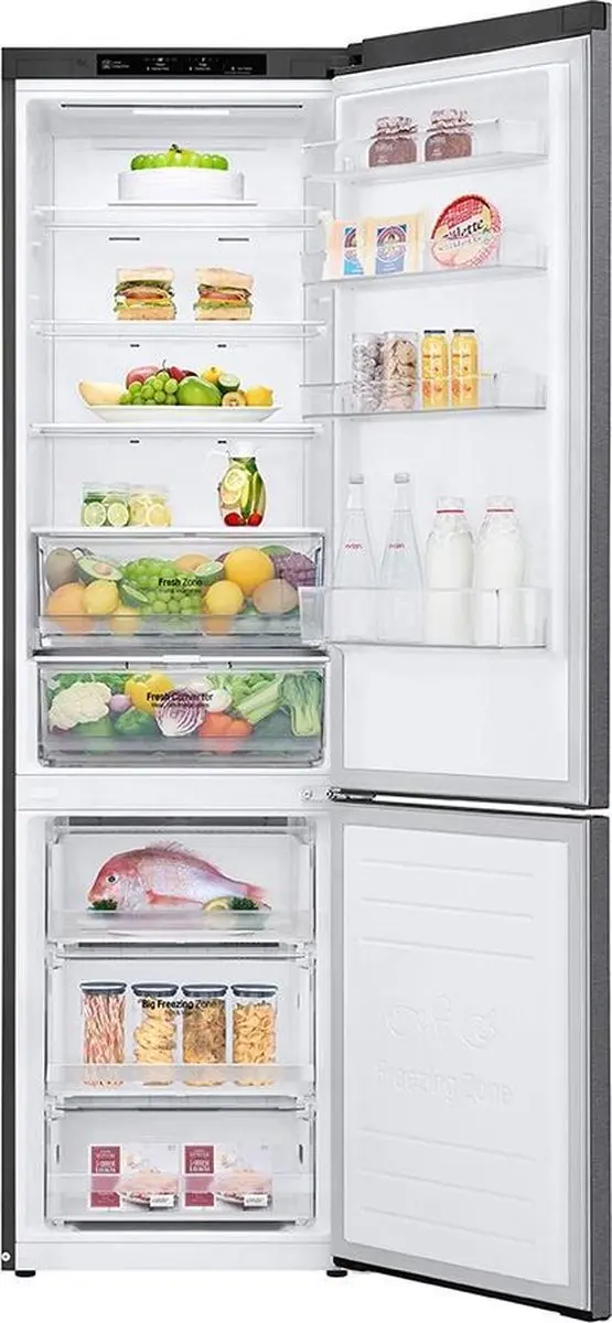 LG GBP62DSNFN Koel-Vriescombinatie - 340L - RVS