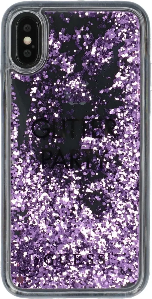Guess Glitter Party Hardcase - Roze - iPhone X