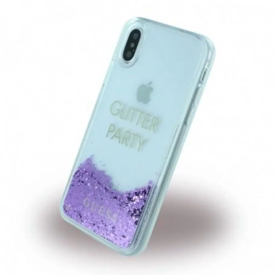 Guess Glitter Party Hardcase - Roze - iPhone X