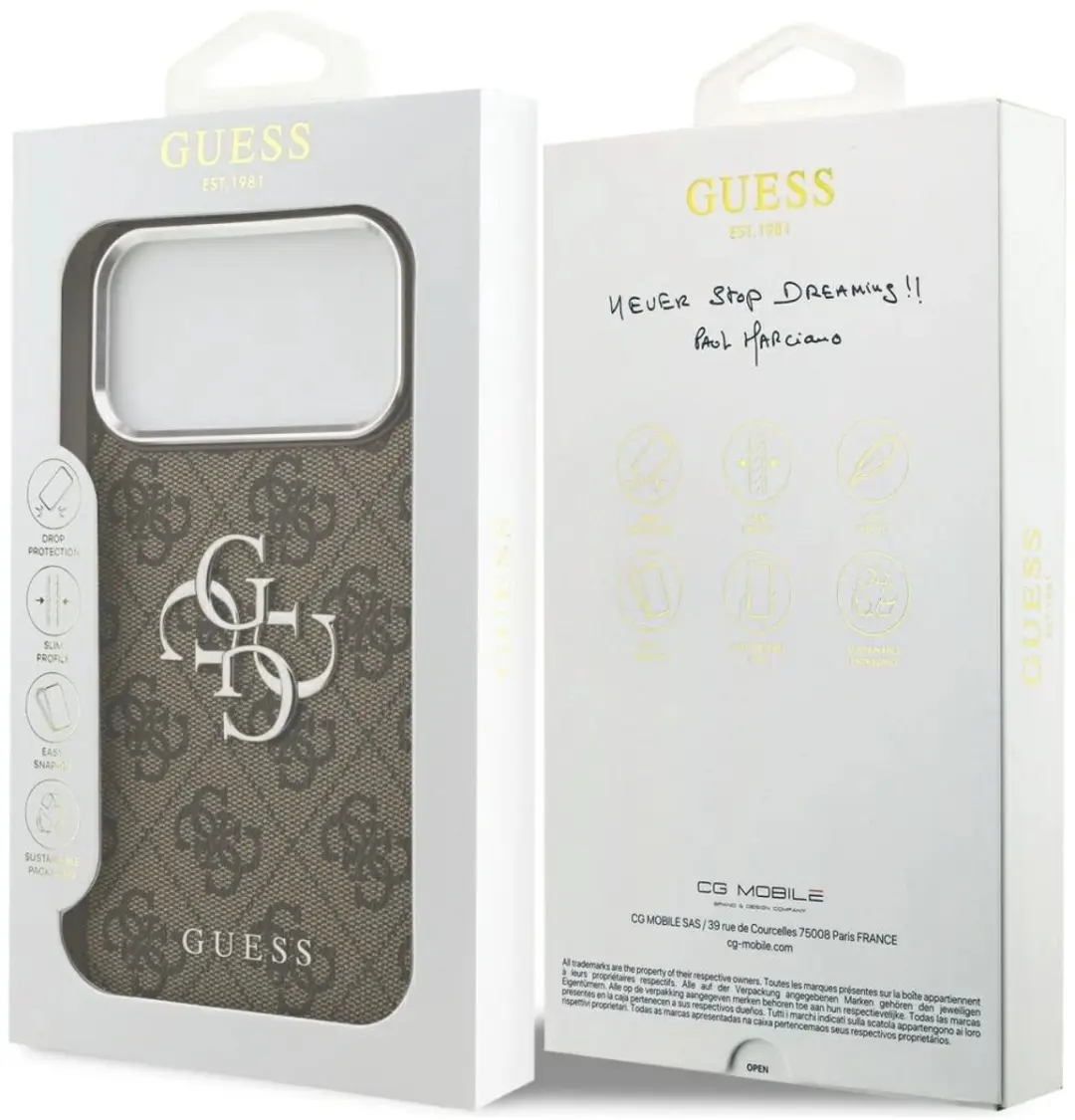 GUESS Back Cover iPhone 17 Pro Max - Bruin - TPU - MagSafe - afbeelding 6 van 6