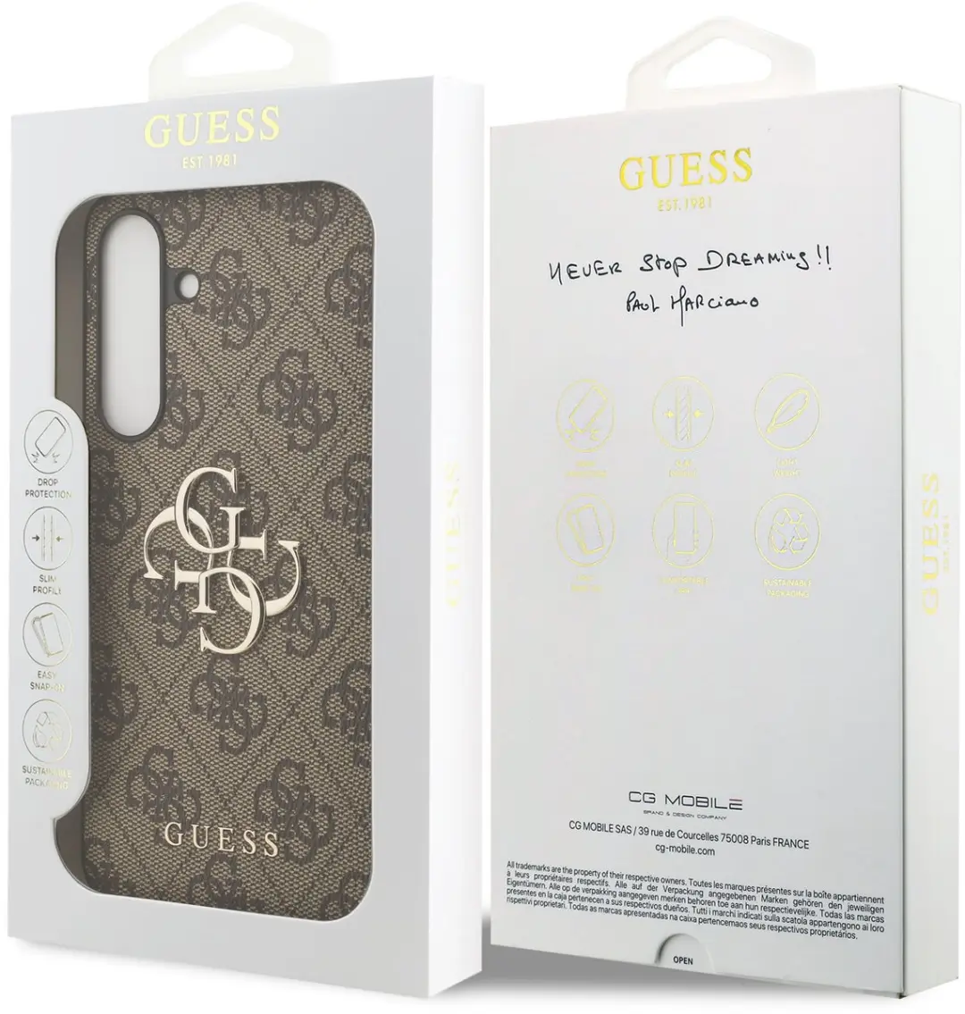 Guess 4G Metal Logo Back Case Samsung Galaxy S25 FE - Bruin - afbeelding 6 van 6