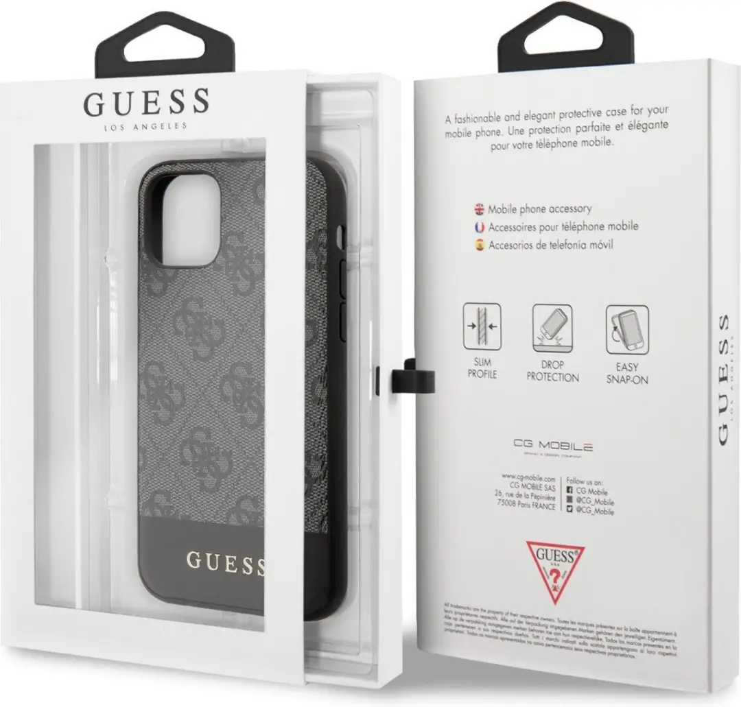 Guess Classic Collection Hoesje iPhone 11 Pro Max - Grijs 4G Stripe - afbeelding 6 van 6