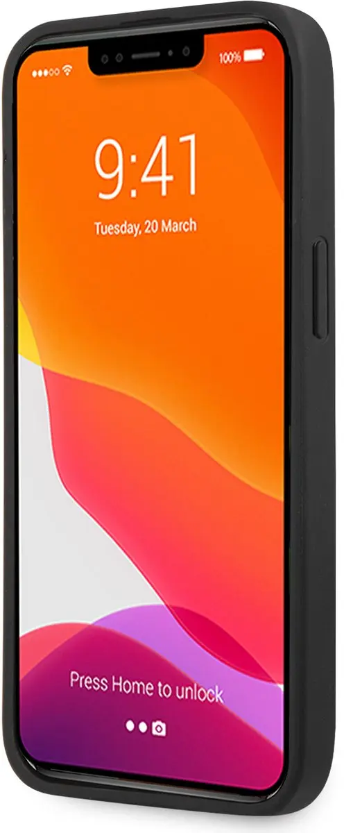 GUESS iPhone 13 Pro Max Hoesje - Effen Grijs - Kunstleer