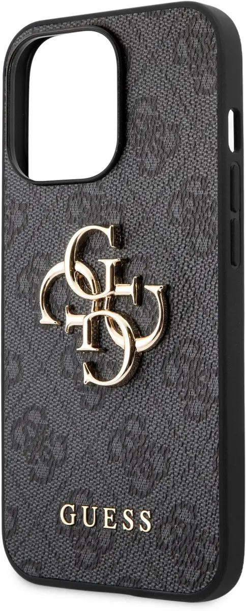 GUESS iPhone 13 Pro Max Hoesje - Effen Grijs - Kunstleer