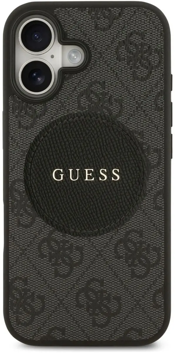GUESS Case 4G Circle Classic Logo iPhone 17 MagSafe - Zwart