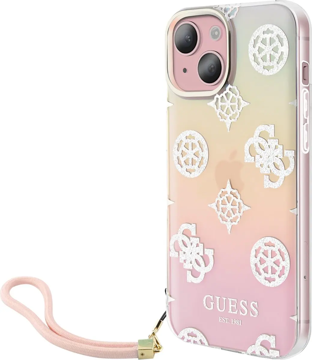 GUESS Hoesje iPhone 15 Plus TPU Peony