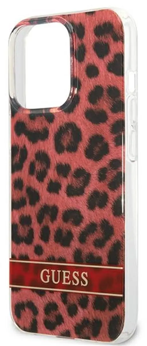 Guess Hulle iPhone 13 Pro/13 Hardcase - Rood/Leopard