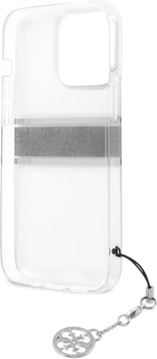 GUESS Charms Backcase iPhone 13 Pro - Transparant Grijs