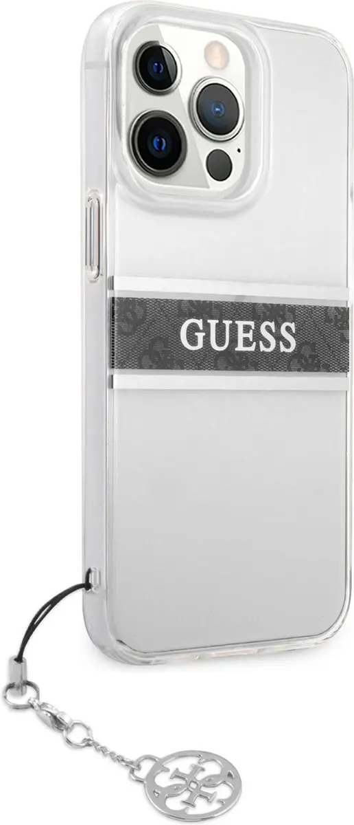 GUESS Charms Backcase iPhone 13 Pro - Transparant Grijs