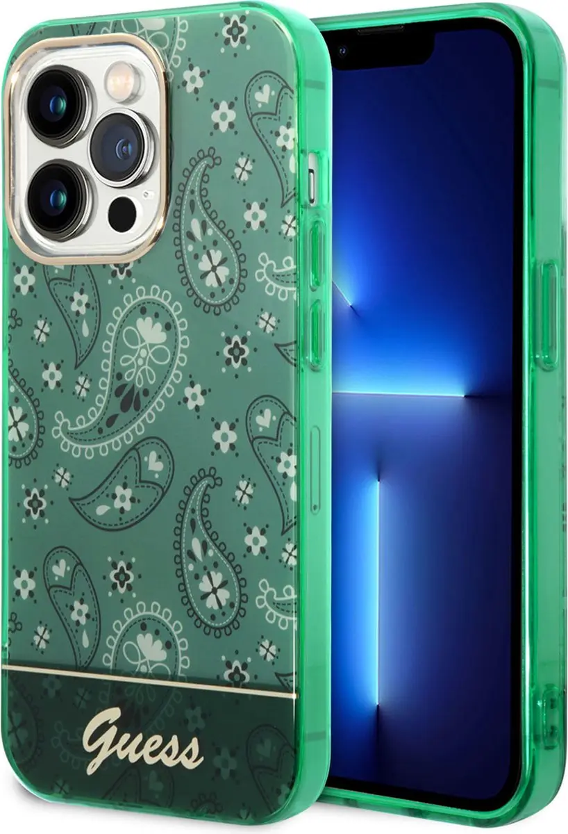 GUESS Groen TPU Back Cover iPhone 14 Pro Max