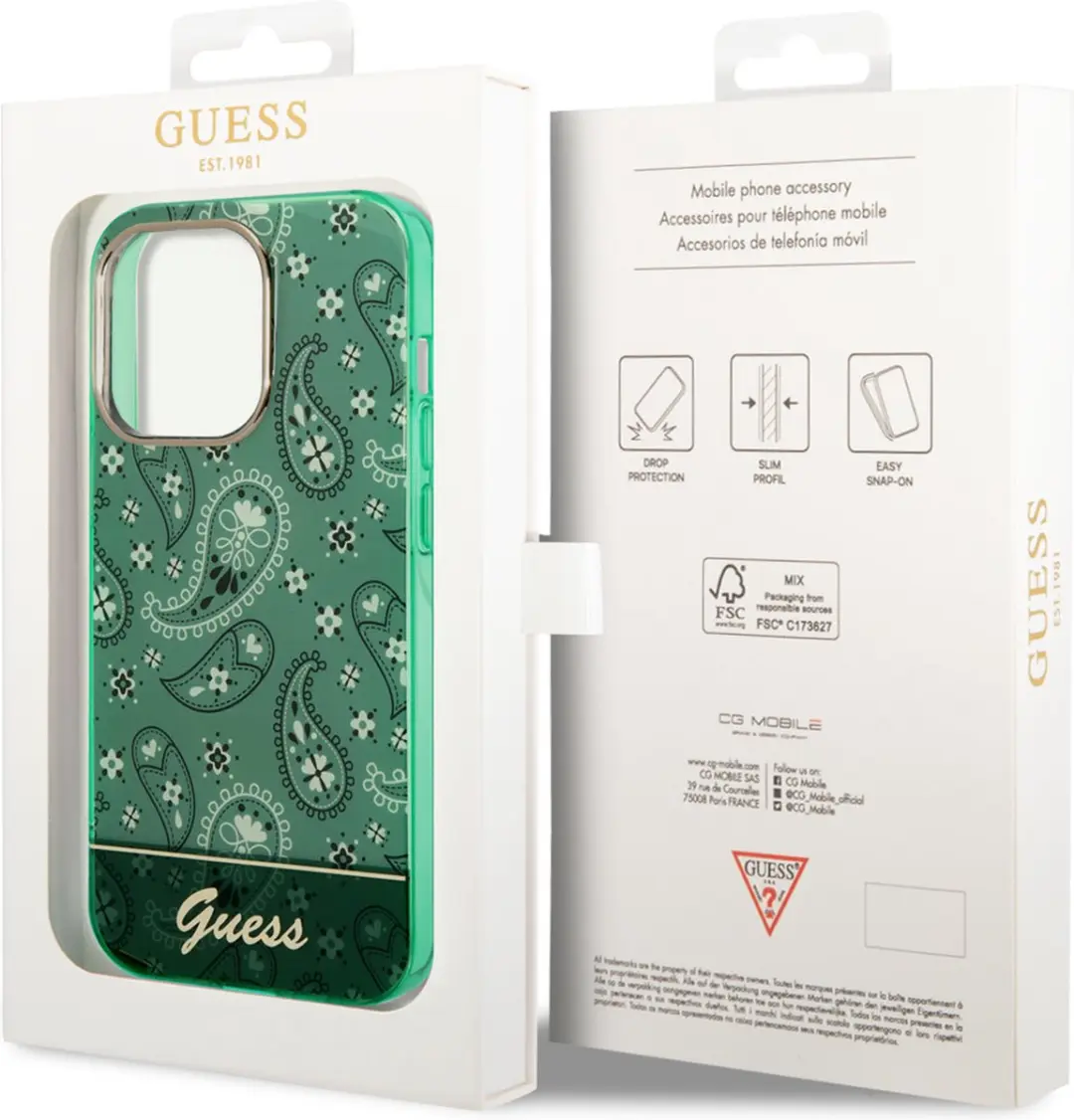 GUESS Groen TPU Back Cover iPhone 14 Pro Max - MagSafe