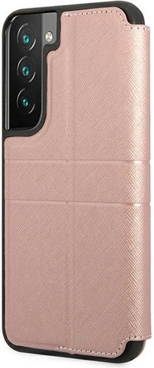 GUESS Saffiano Wallet Book Case - Samsung Galaxy S22+ - Roze