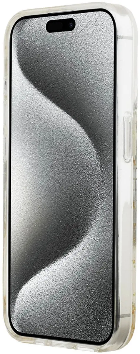 GUESS Telefoonhoesje iPhone 15 Pro - Beige - MagSafe