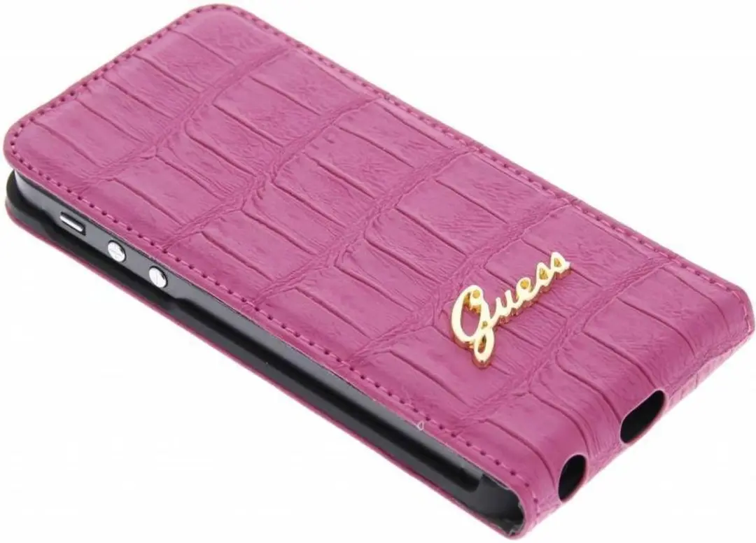GUESS Leder Flipcase Wallet Cover iPhone 5/5s SE 2016 - Roze Goud - S206-12