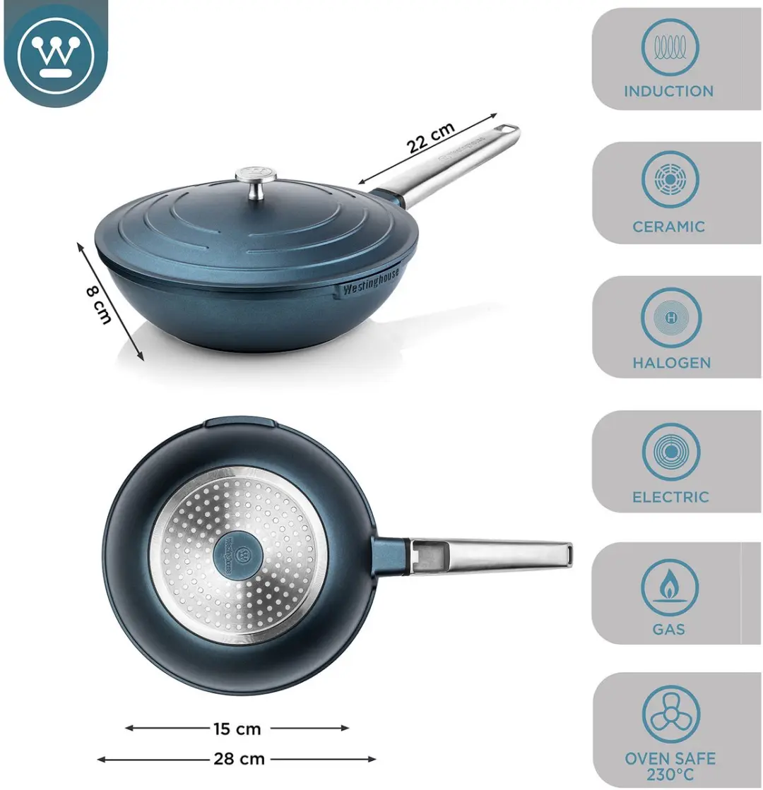Westinghouse Performance Wokpan 28cm - 3L - Blauw