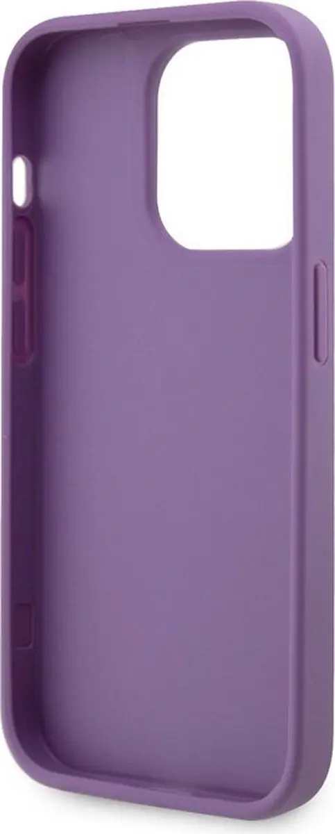 Guess Paarse Back Cover - iPhone 14 Pro - Rhinestones Triangle Logo