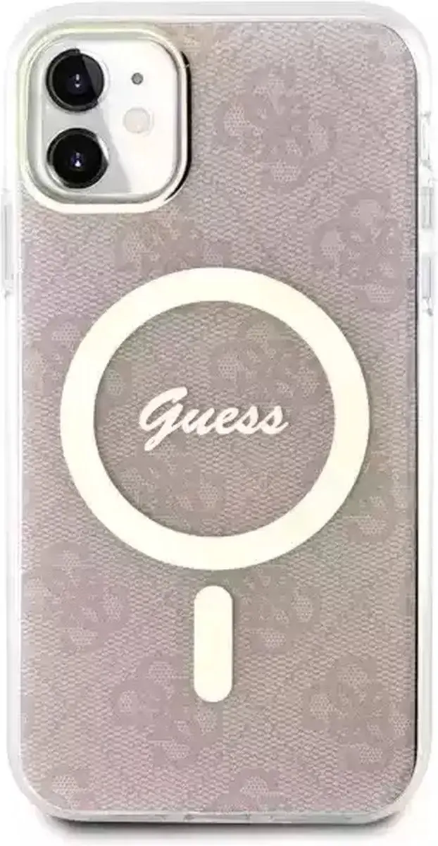 Guess iPhone 11 Hardcase - Roze - MagSafe 3666339127343
