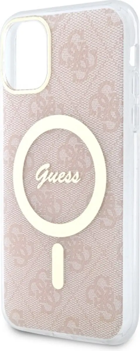 Guess iPhone 11 Hardcase - Roze - MagSafe 3666339127343 - afbeelding 6 van 6