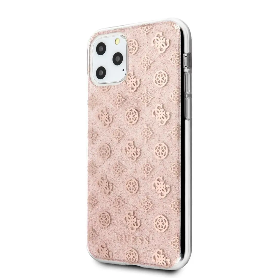 Guess Glitter Hoesje iPhone 11 Pro - Roze