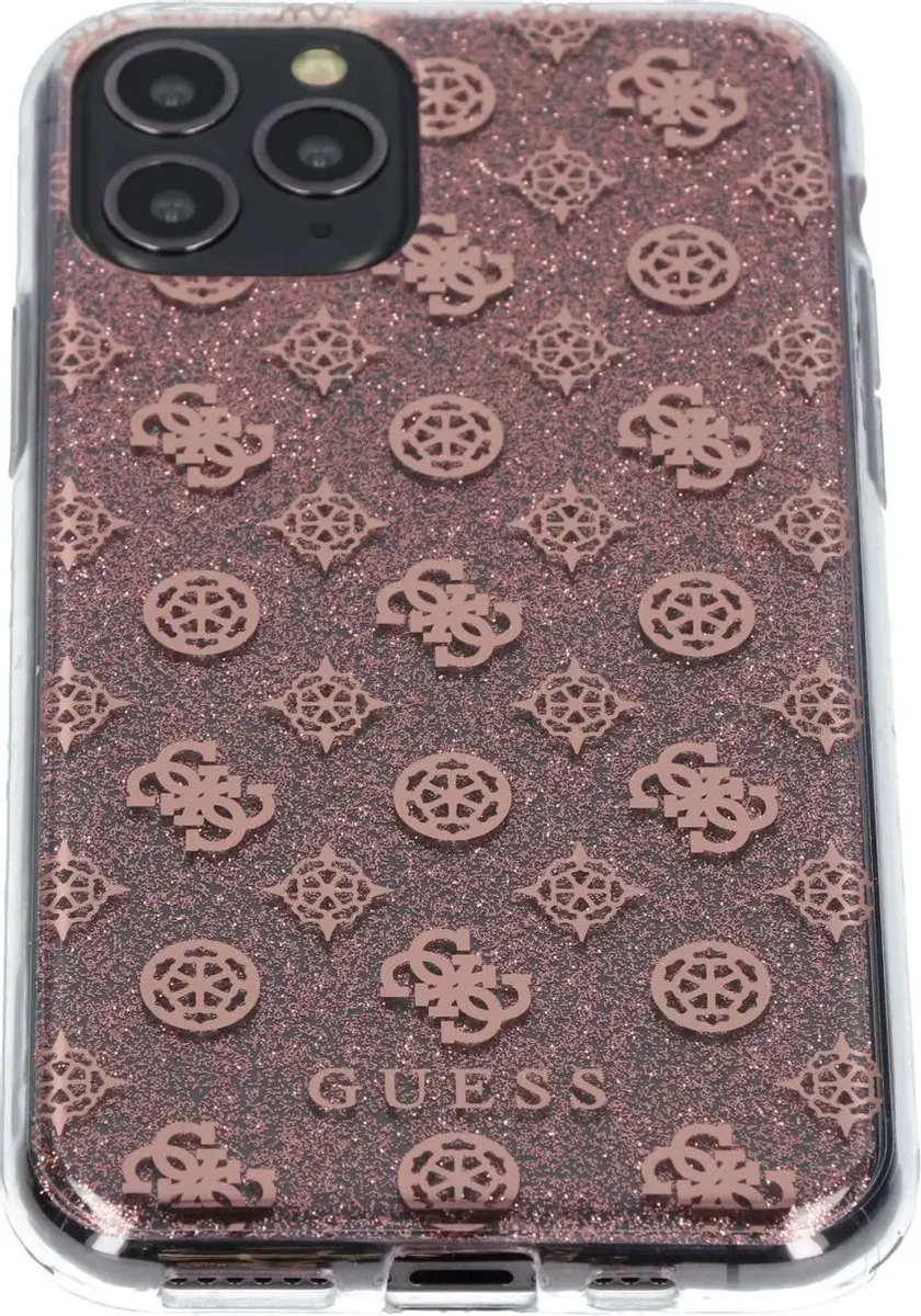 Guess Glitter Hoesje iPhone 11 Pro - Roze