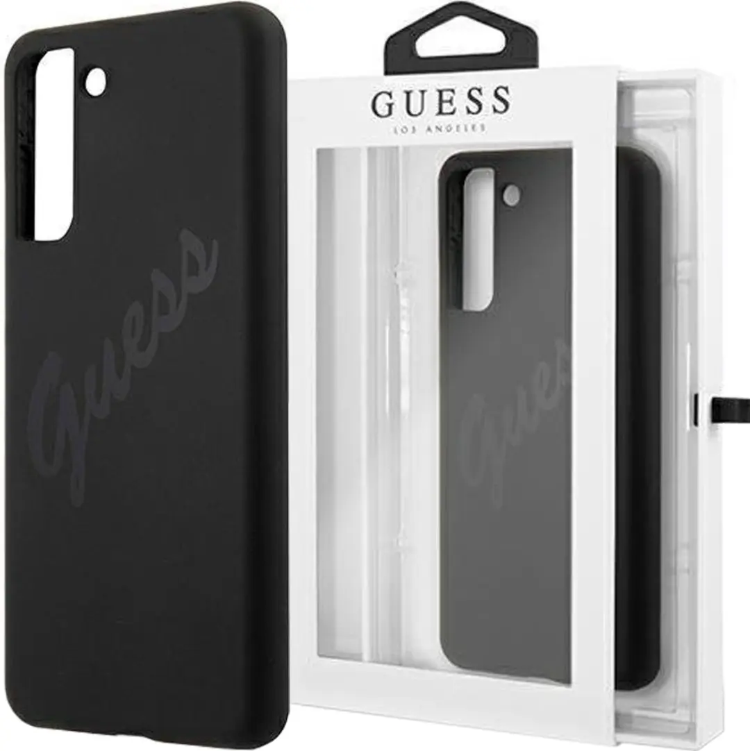 Guess Silicone Back Cover GUHCS21MLSVSBK - Zwart