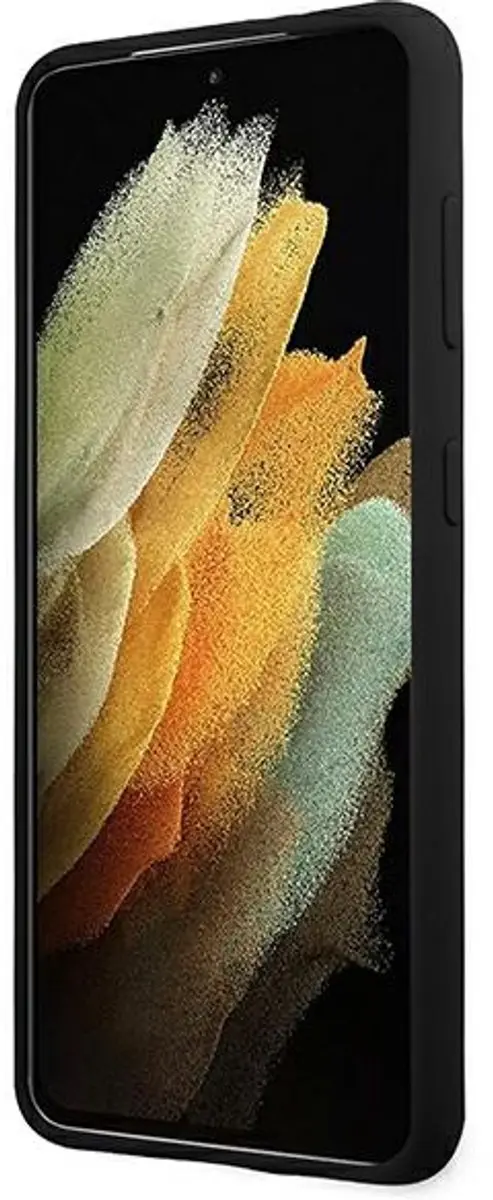 Guess Silicone Back Cover GUHCS21MLSVSBK - Zwart