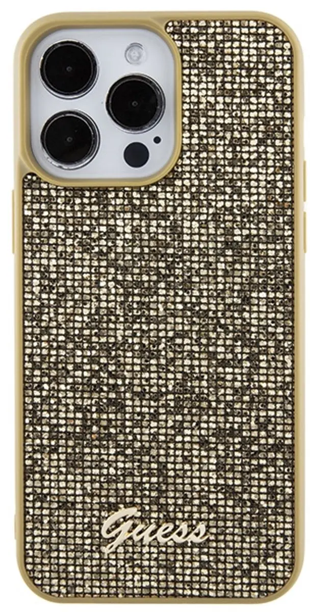 GUESS Square Mirror Back Case Goud - iPhone 15 Pro Max