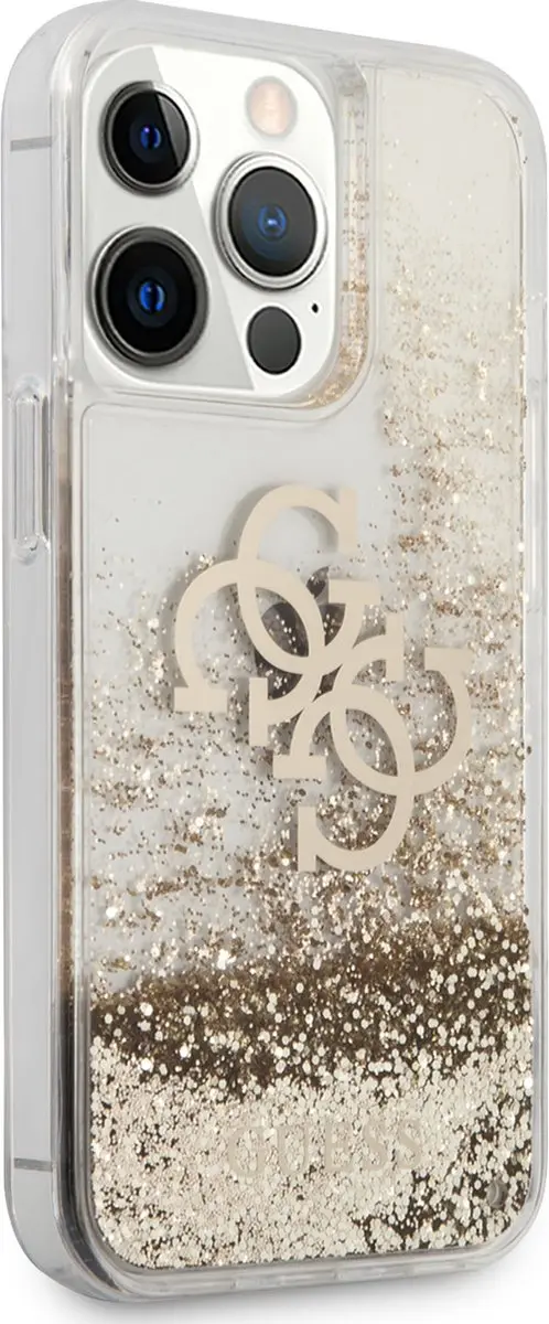 GUESS Hardcase Hoesje iPhone 13 Pro Max - Goud - MPN 3666339024666 - afbeelding 6 van 6