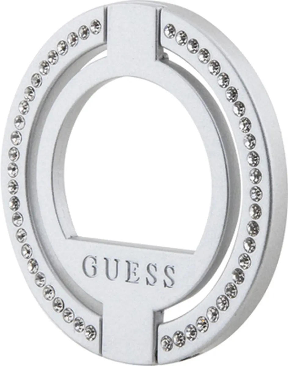 GUESS Magnetische Ring Stand Magsafe 3666339170387 - Zilver - afbeelding 6 van 6