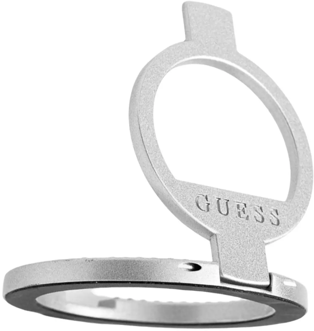 GUESS Magnetische Ring Stand Magsafe 3666339170387 - Zilver