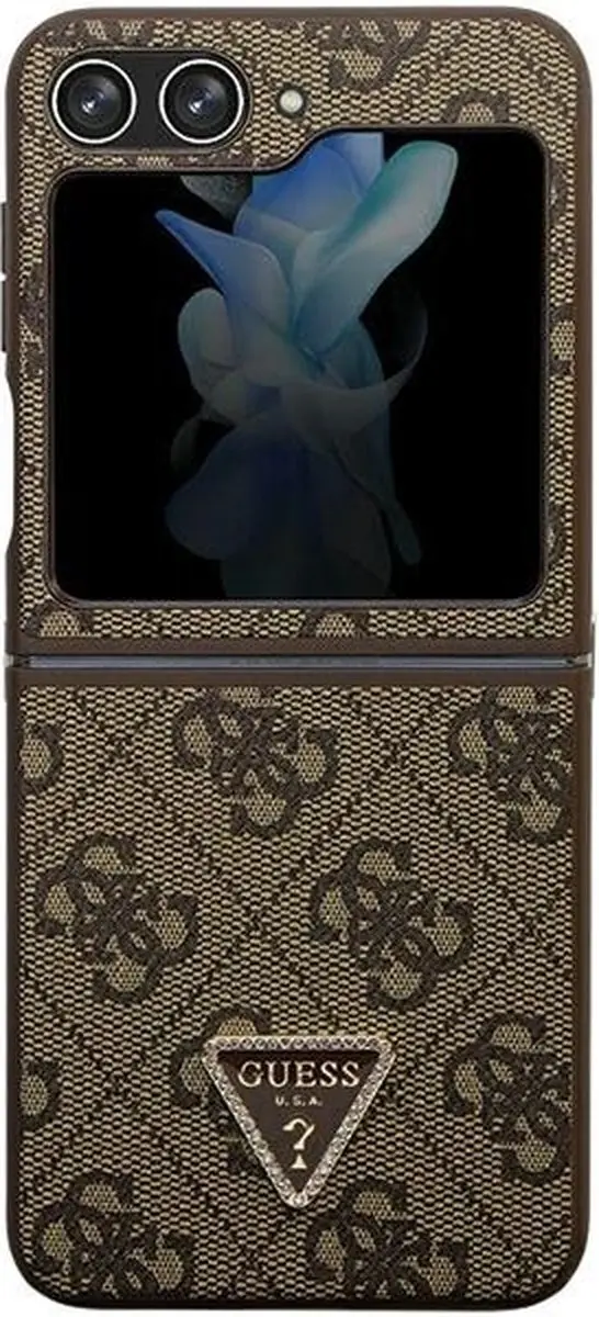 GUESS 4G Triangle Back Case - Samsung Galaxy Z Flip 5 - Bruin - afbeelding 6 van 6