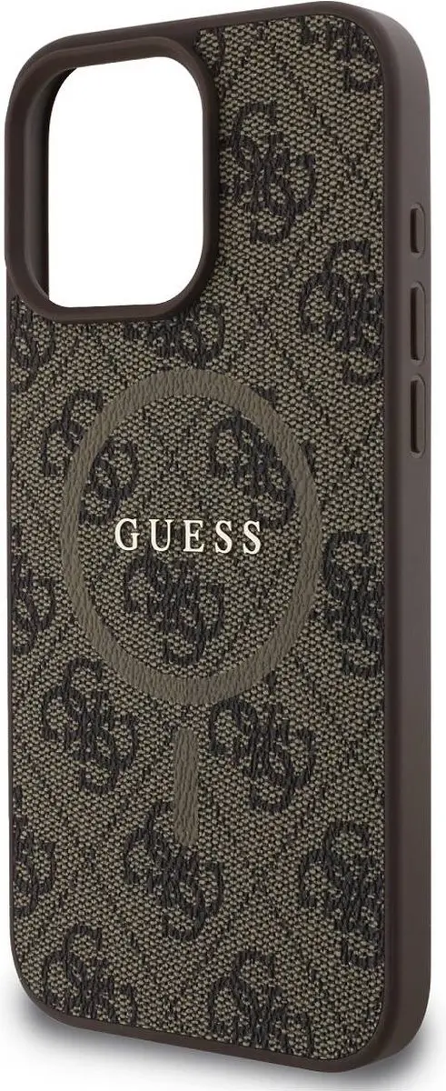 GUESS Hoesje iPhone 16 Pro Max - MagSafe & 4G Print - Bruin - afbeelding 6 van 6
