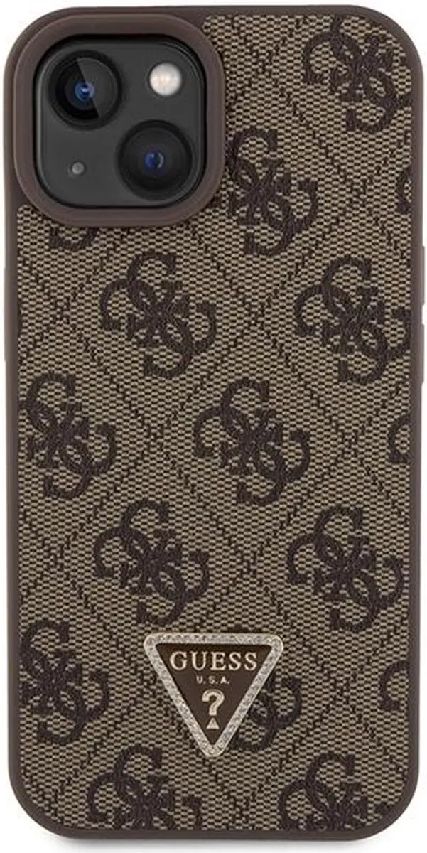 GUESS 4G Triangle Crossbody iPhone 15 Hoes - Bruin - afbeelding 6 van 6