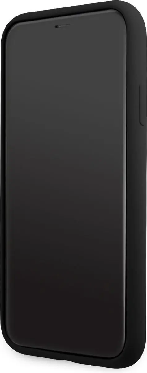 Guess Silicone Triangle Line Back Case - iPhone 11 Zwart