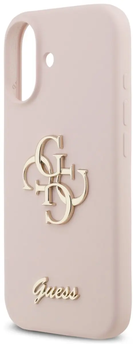 GUESS Siliconen Hoesje iPhone 17 - 1 Pasje - Zwart