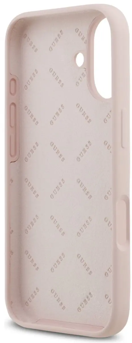 GUESS Siliconen Hoesje iPhone 17 - 1 Pasje - Zwart