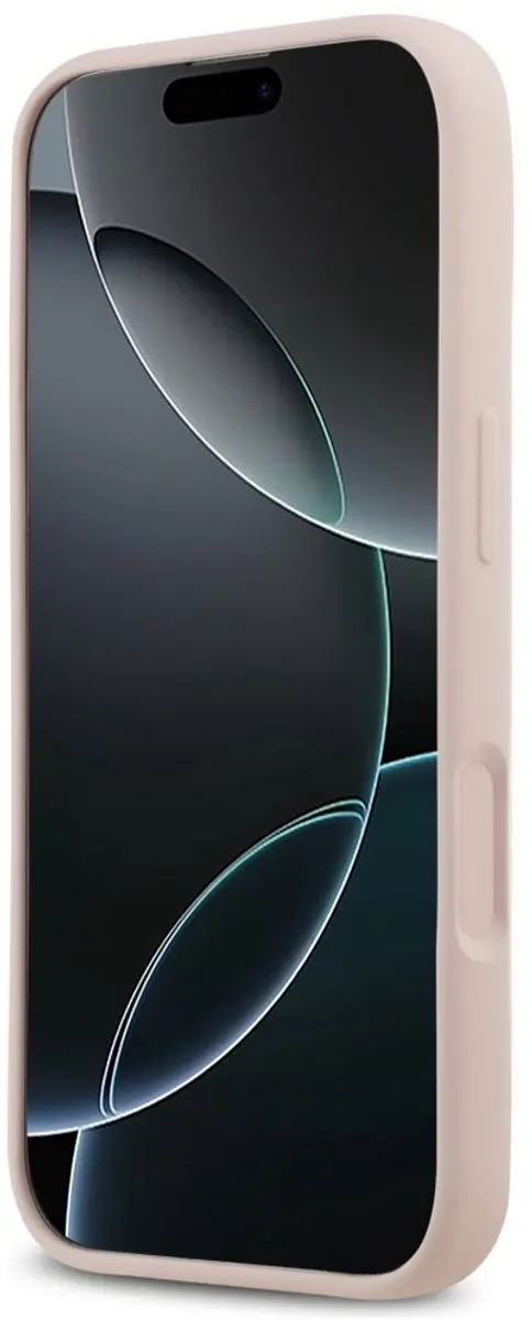 GUESS Siliconen Hoesje iPhone 17 - 1 Pasje - Zwart