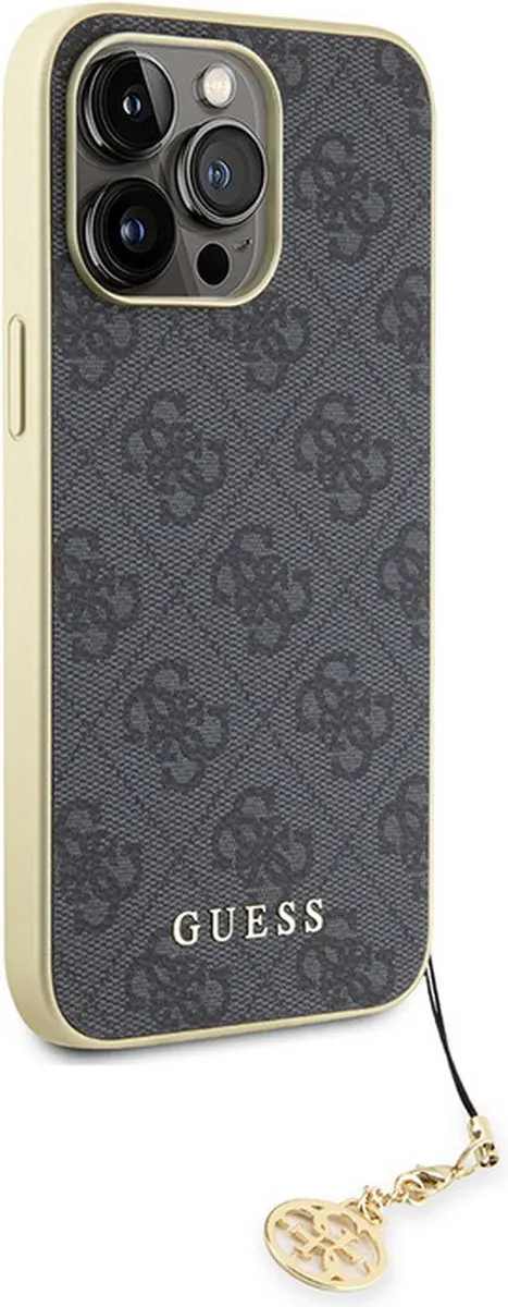 GUESS 4G Charms Back Case - iPhone 15 Pro - Grijs