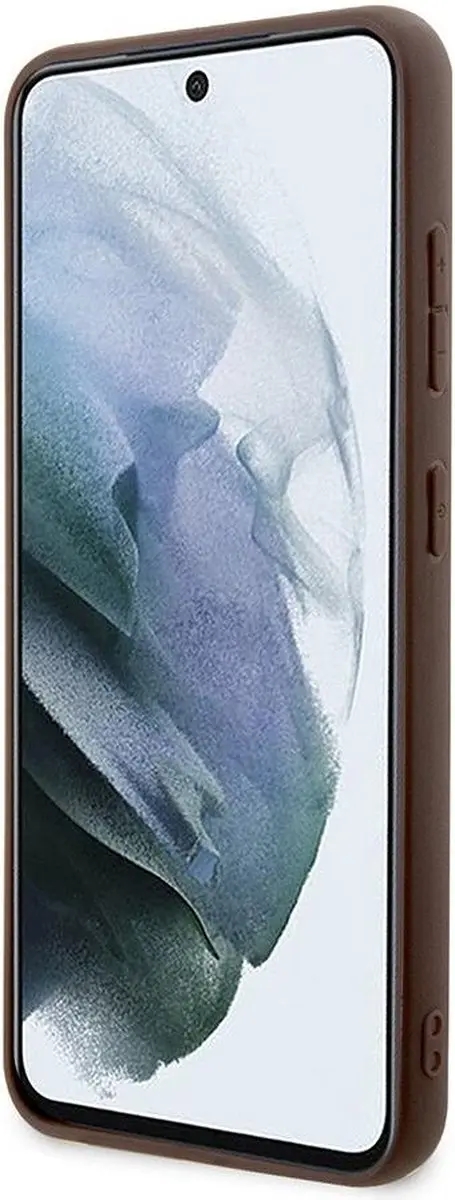 Guess 4G Stripe Hoesje - Samsung Galaxy S24 Plus - Bruin