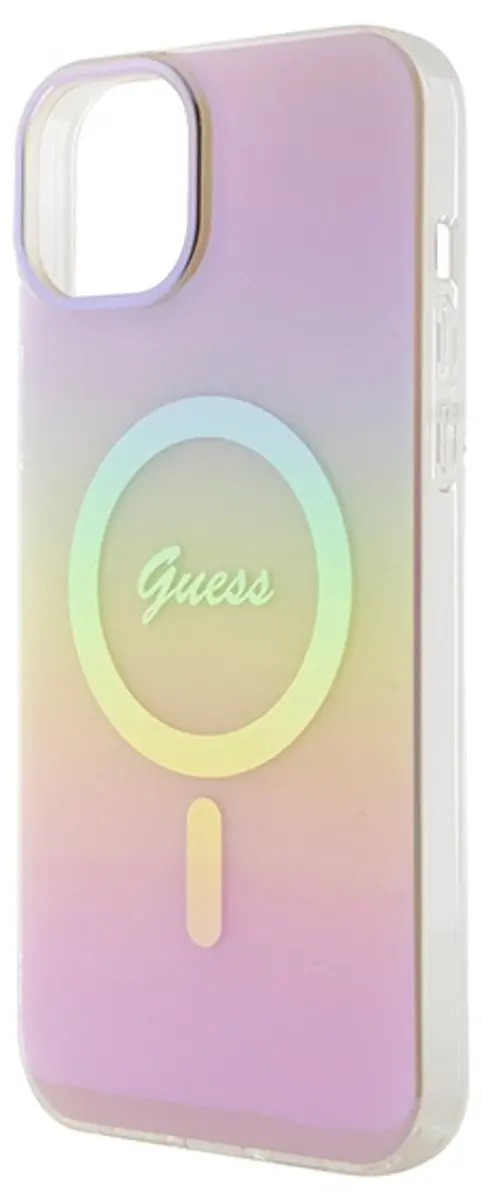 GUESS Iridescent Back Case MagSafe - Roze - iPhone 15 Plus - afbeelding 6 van 6