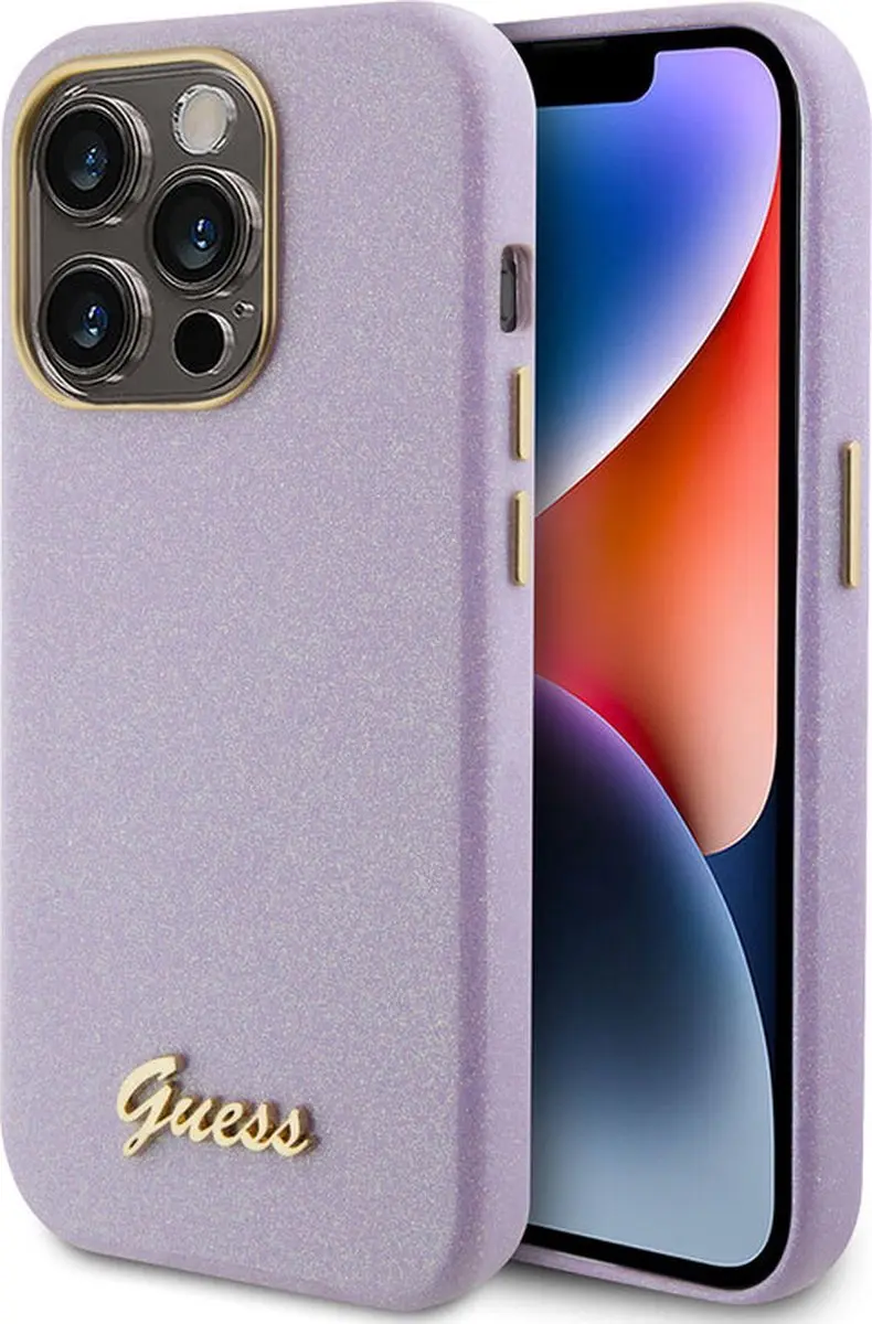 Guess Full Wrapped Glitter Back Case iPhone 15 Pro