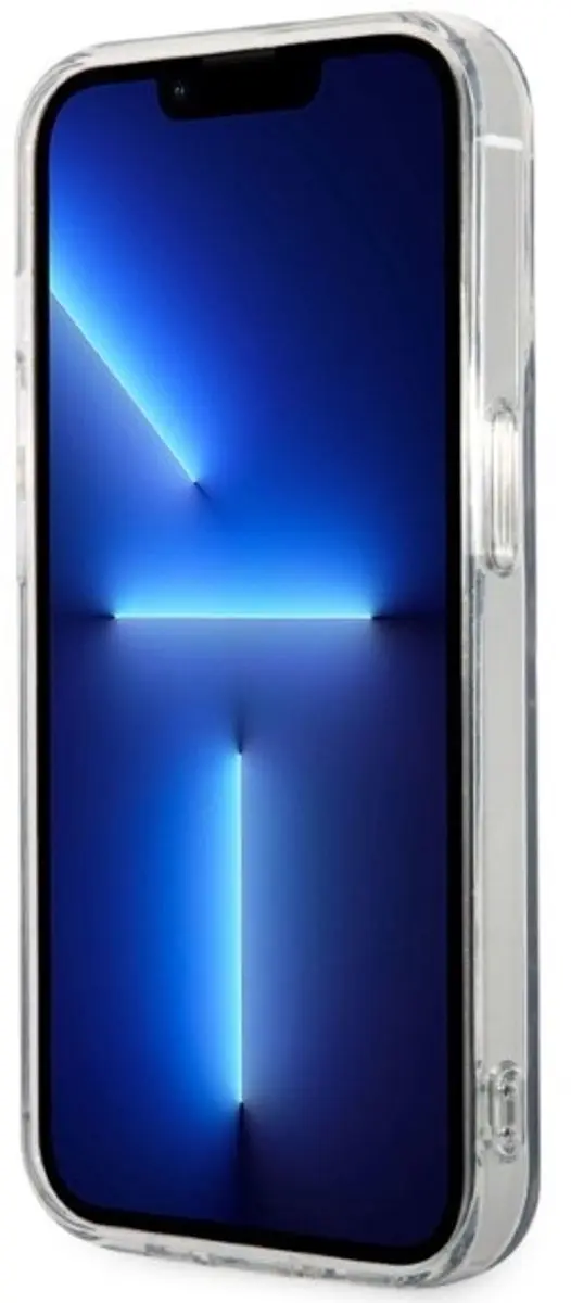GUESS Hoesje iPhone 14 Pro Marble Pattern - Zwart