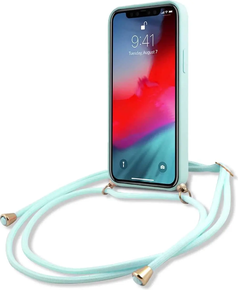 Guess Silicone Back Case iPhone 12/12 Pro 6698 - Lichtblauw