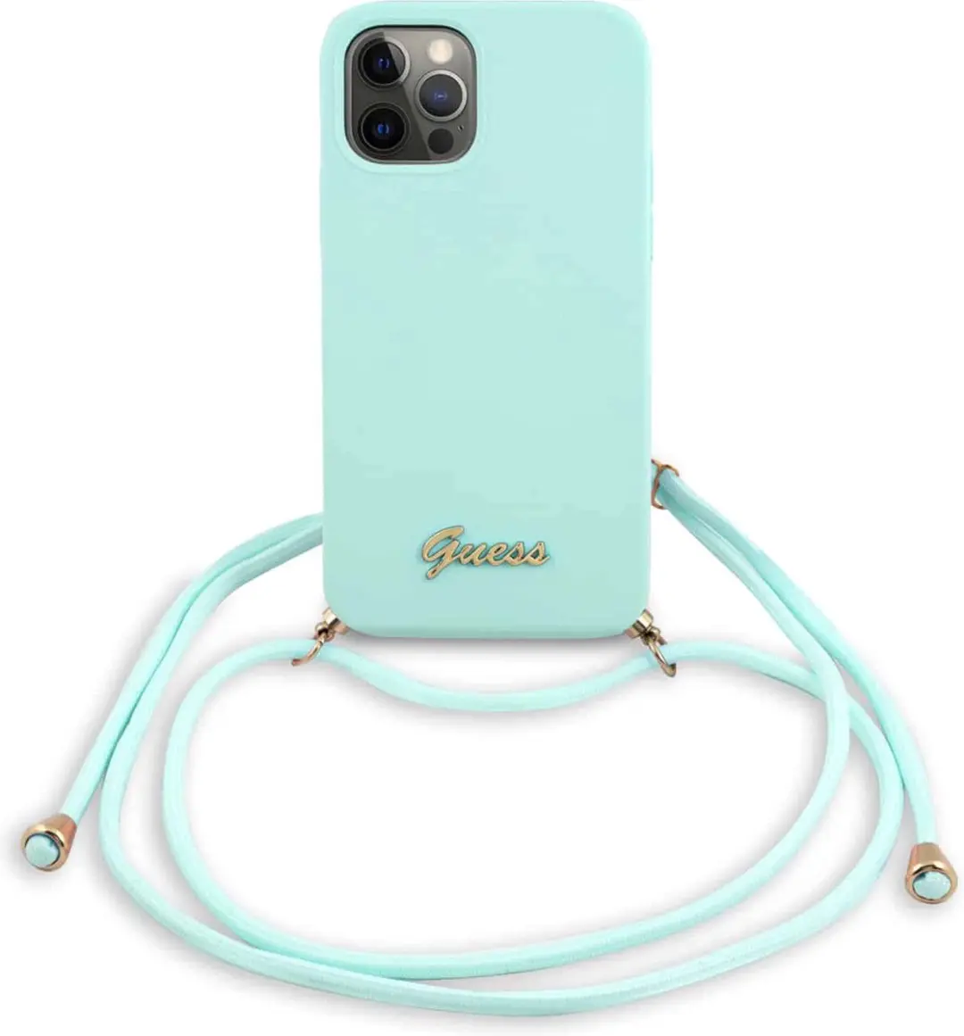 Guess Silicone Back Case iPhone 12/12 Pro 6698 - Lichtblauw