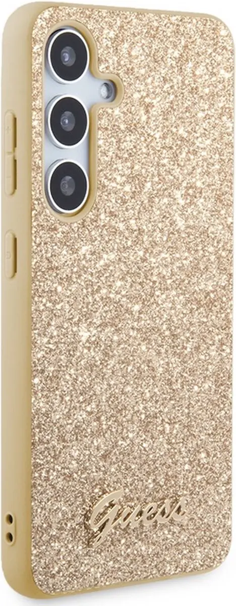 GUESS Glitter Back Case Samsung Galaxy S24 Plus - Goud - MPN 3666339241377