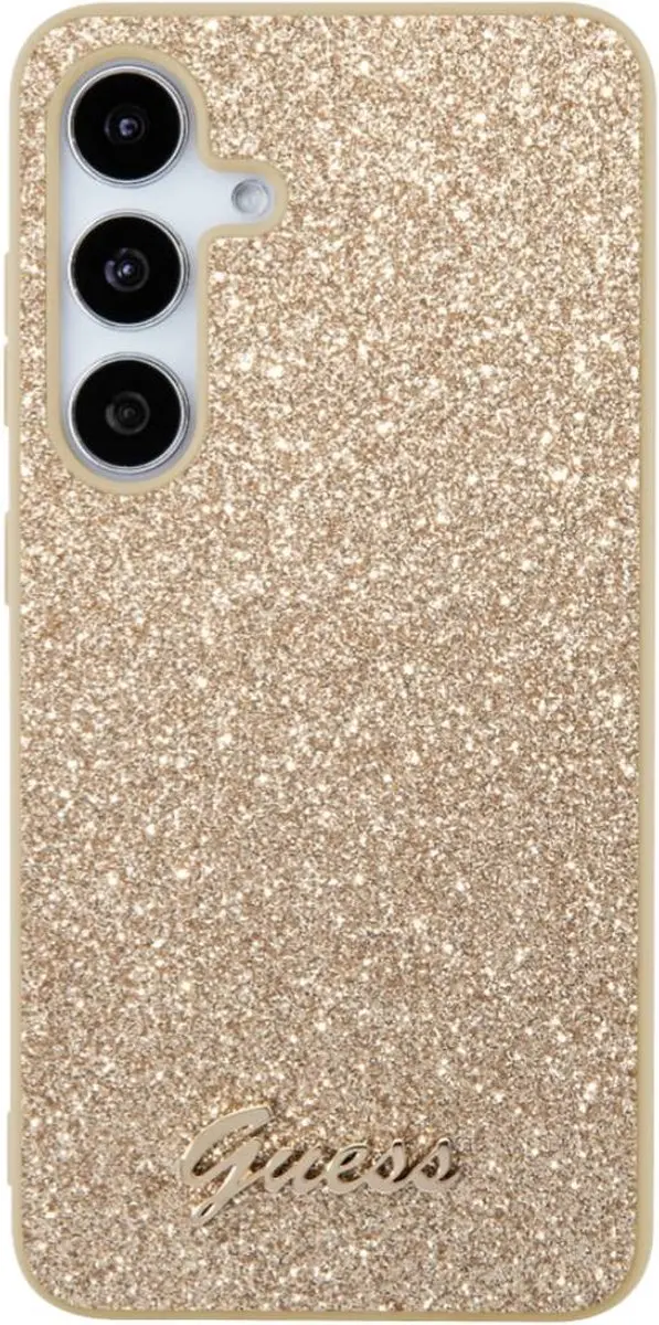 GUESS Glitter Back Case Samsung Galaxy S24 Plus - Goud - MPN 3666339241377