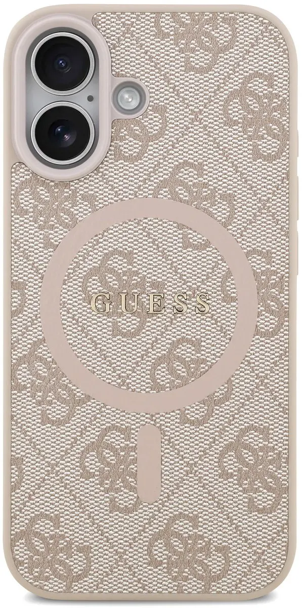 Guess PU Leather iPhone 17 MagSafe Hoesje - Roze