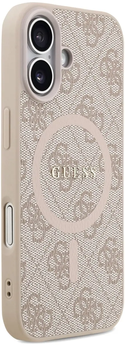 Guess PU Leather iPhone 17 MagSafe Hoesje - Roze