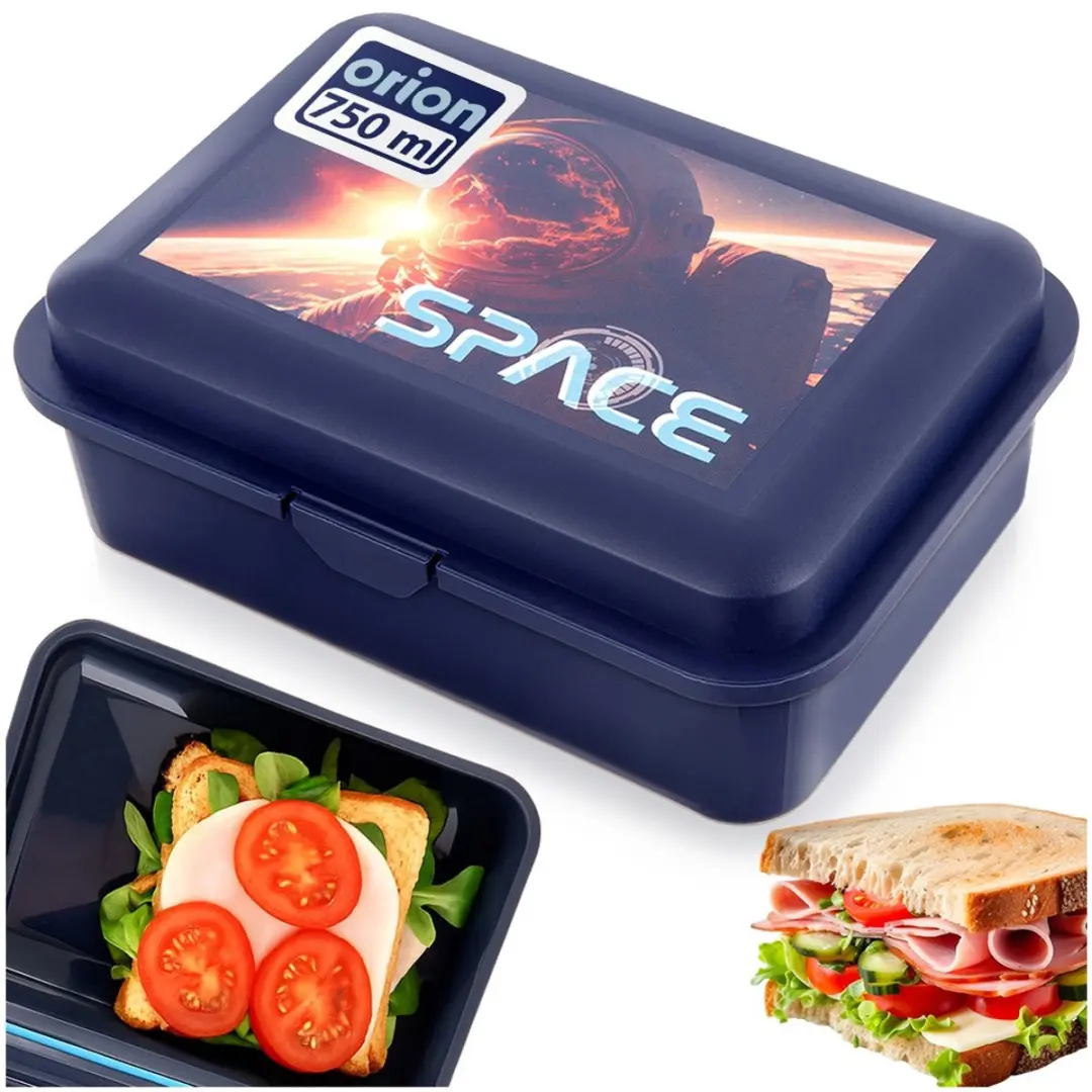 Orion Lunchbox Kosmos Motief - 0,75 l - Granatowy